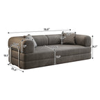 Milo 78.8" Floor Sofa - Rust Corduroy