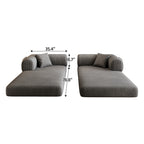 Milo 78.8" Floor Sofa - Rust Corduroy