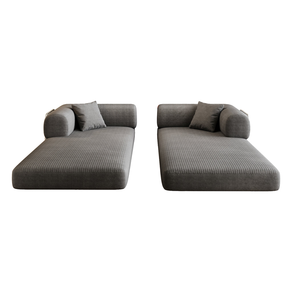 Milo 78.8" Floor Sofa - Rust Corduroy