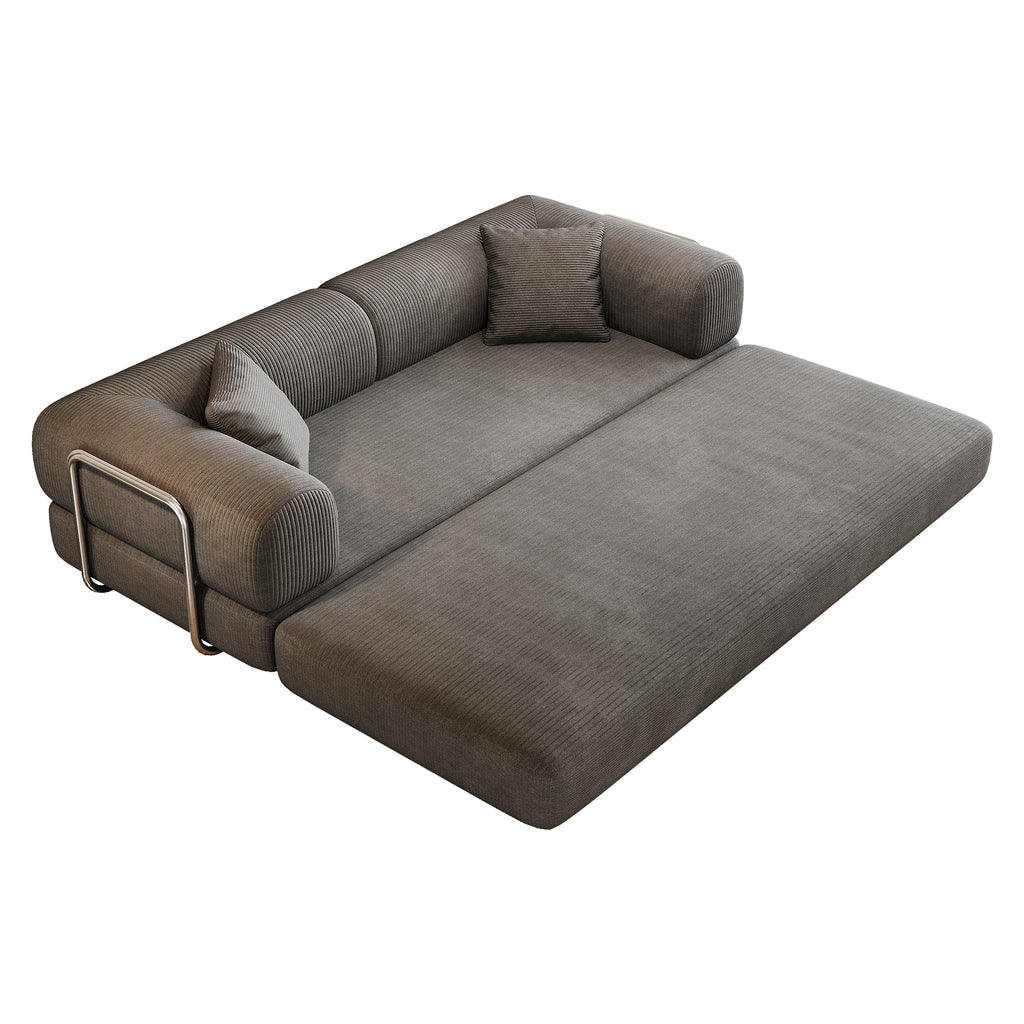 Milo 78.8" Floor Sofa - Rust Corduroy