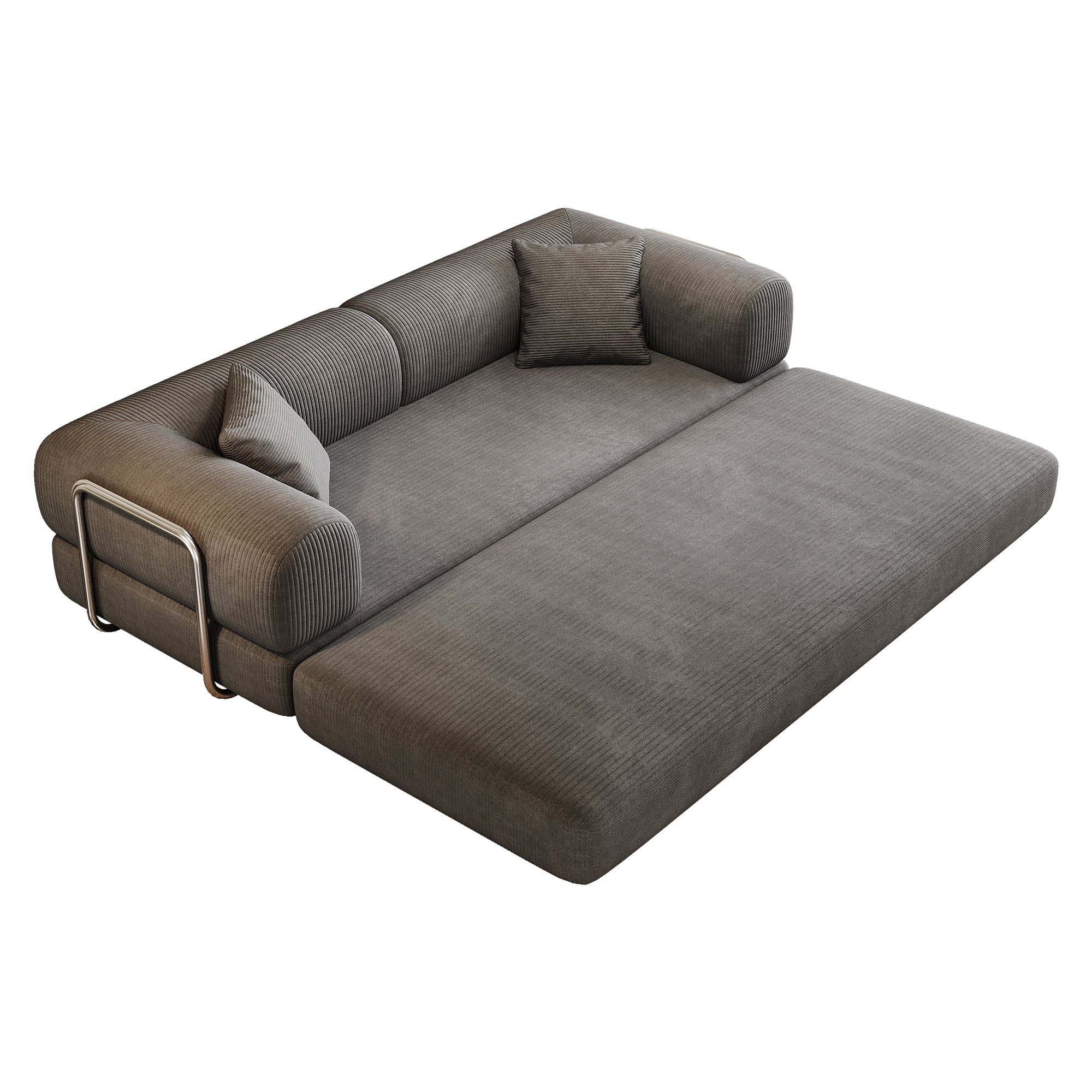 Milo 78.8" Floor Sofa - Rust Corduroy