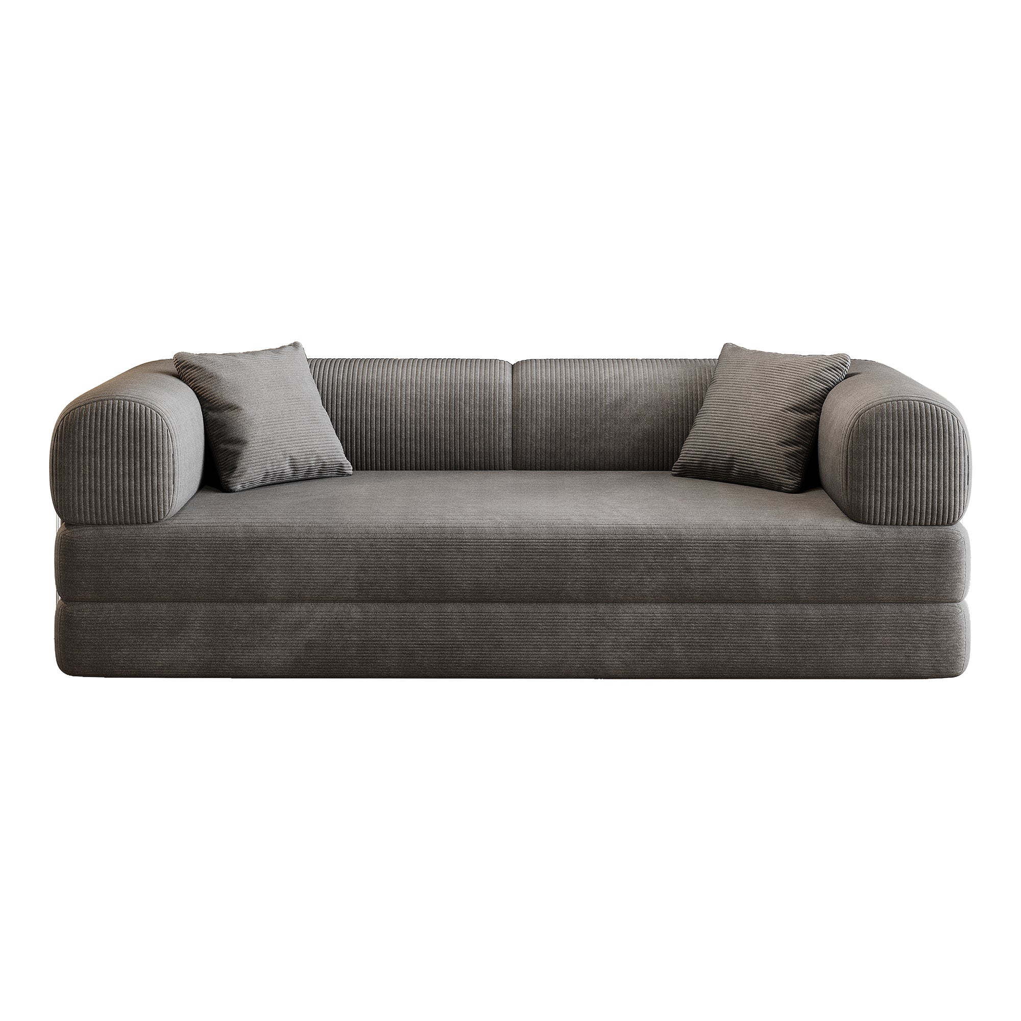Milo 78.8" Floor Sofa - Rust Corduroy