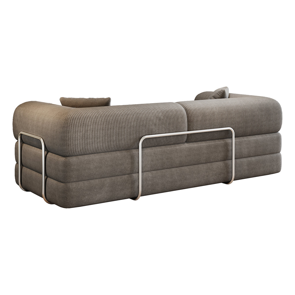 Milo 78.8" Floor Sofa - Rust Corduroy