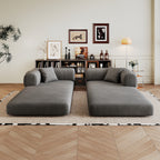 Milo convertible sleeper sofa bed folded out flat for sleeping